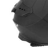 Casque intégral ADX AI500 Noir Mat — arrière de la coque, vue de trois-quarts