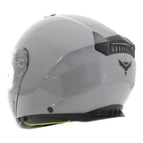 Casque modulable ADX AM600 Gris Brillant — vue trois-quarts arrière