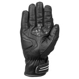 Gants moto hiver Zephyr Noir — côté paume, motif en relief à la base des doigts