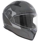 Casque intégral ADX AI400 EVO Gris Brillant — vue trois-quarts avant