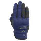 Gants moto mi-saison Street EVO Noir/Bleu — dos de la main de face