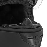 Casque intégral ADX AI450 Noir Mat — cache-nez, à l’intérieur de la mentonnière