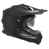 Casque cross/trail ADX AC900 Noir/Argent Mat — profil côté droit
