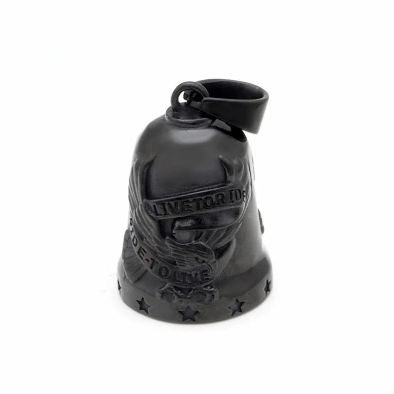 Guardian Bell® "Live to Ride" – La Cloche Porte - Bonheur (Acier Inoxydable) - LE PRATIQUE DU MOTARD