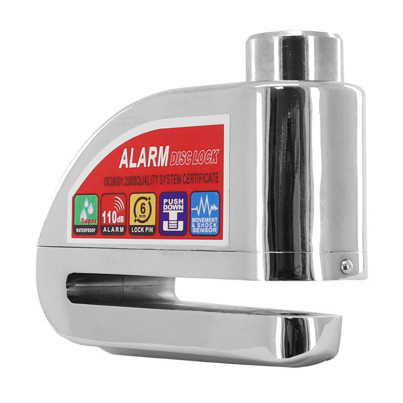 Antivol Bloque Disque P2R Avec Alarme Sonore Diam 6Mm Chrome