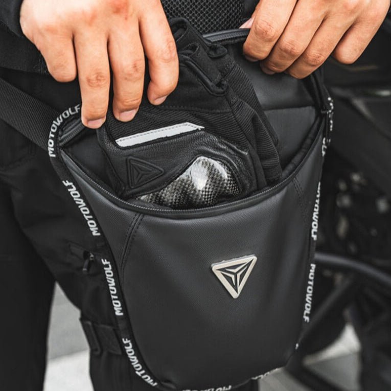 Sacoche Cuisse Moto Étanche MB6 - Imperméable 1,7L Noir - LE PRATIQUE DU MOTARD