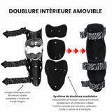 Genouillere moto articulé avec protege tibia