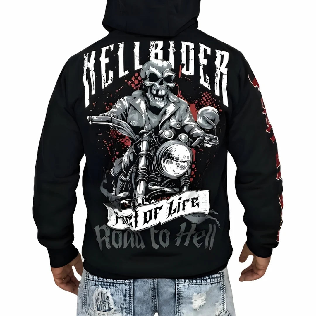 Veste Zippée "Hellrider" – Édition Heavyweight 340g (Broderie Premium) - LE PRATIQUE DU MOTARD