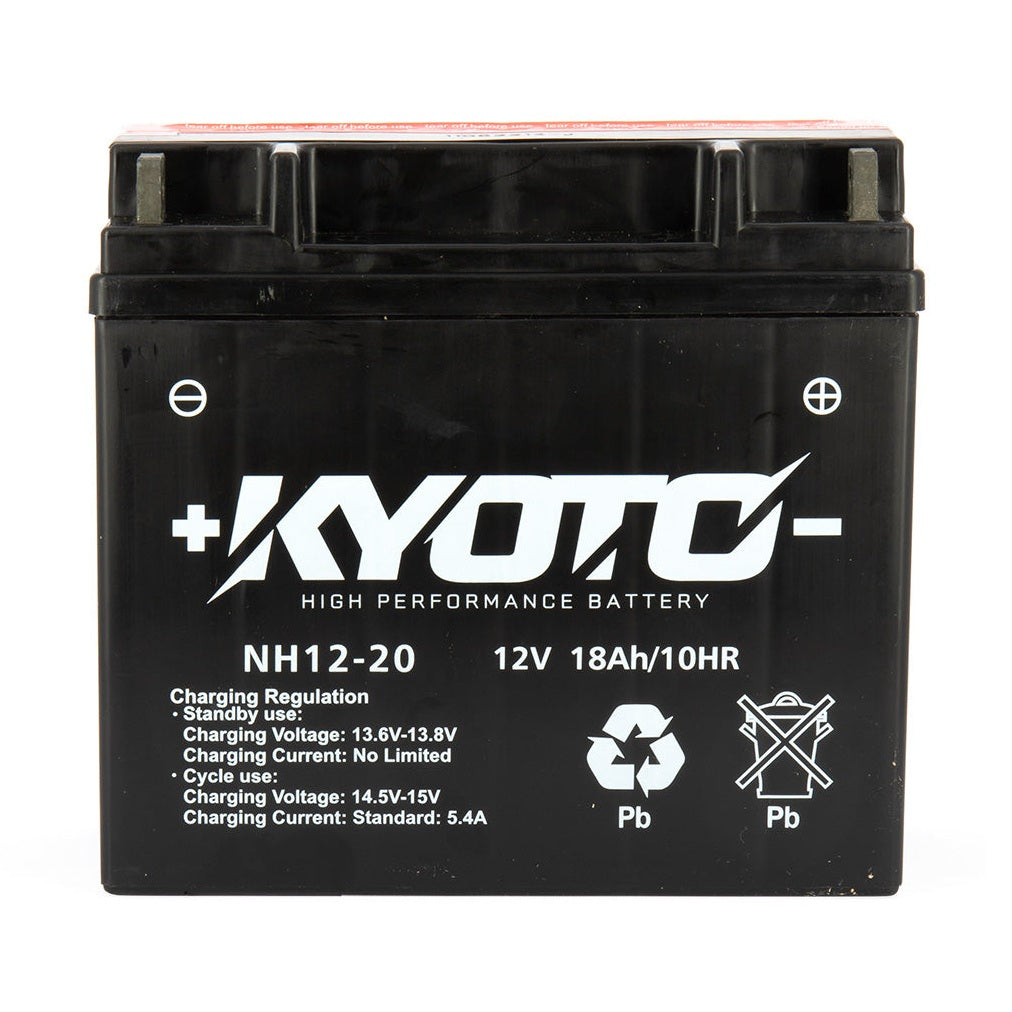 Batterie moto Kyoto NH12-20 AGM 12V sans entretien avec pack acide inclus