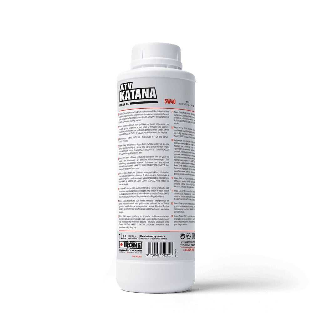 Huile 4T Katana ATV 5W40 1L Ipone (vue 2)