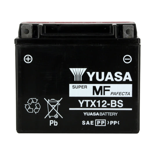 Batterie Moto Yuasa YTX12-BS — AGM 12V Sans Entretien