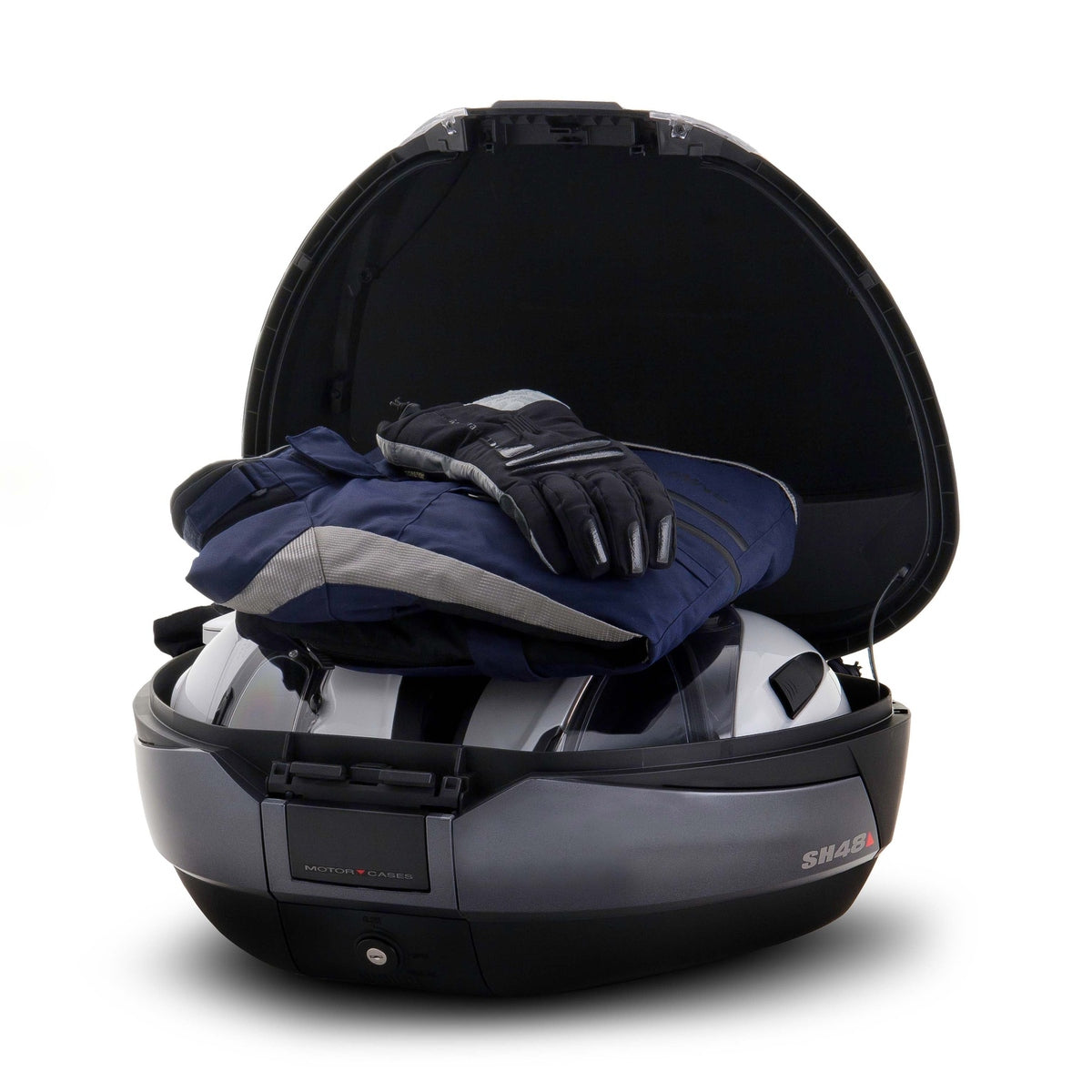 Top Case SHAD SH48 Gris Foncé — Top Case Moto 48L Premium - LE PRATIQUE DU MOTARD