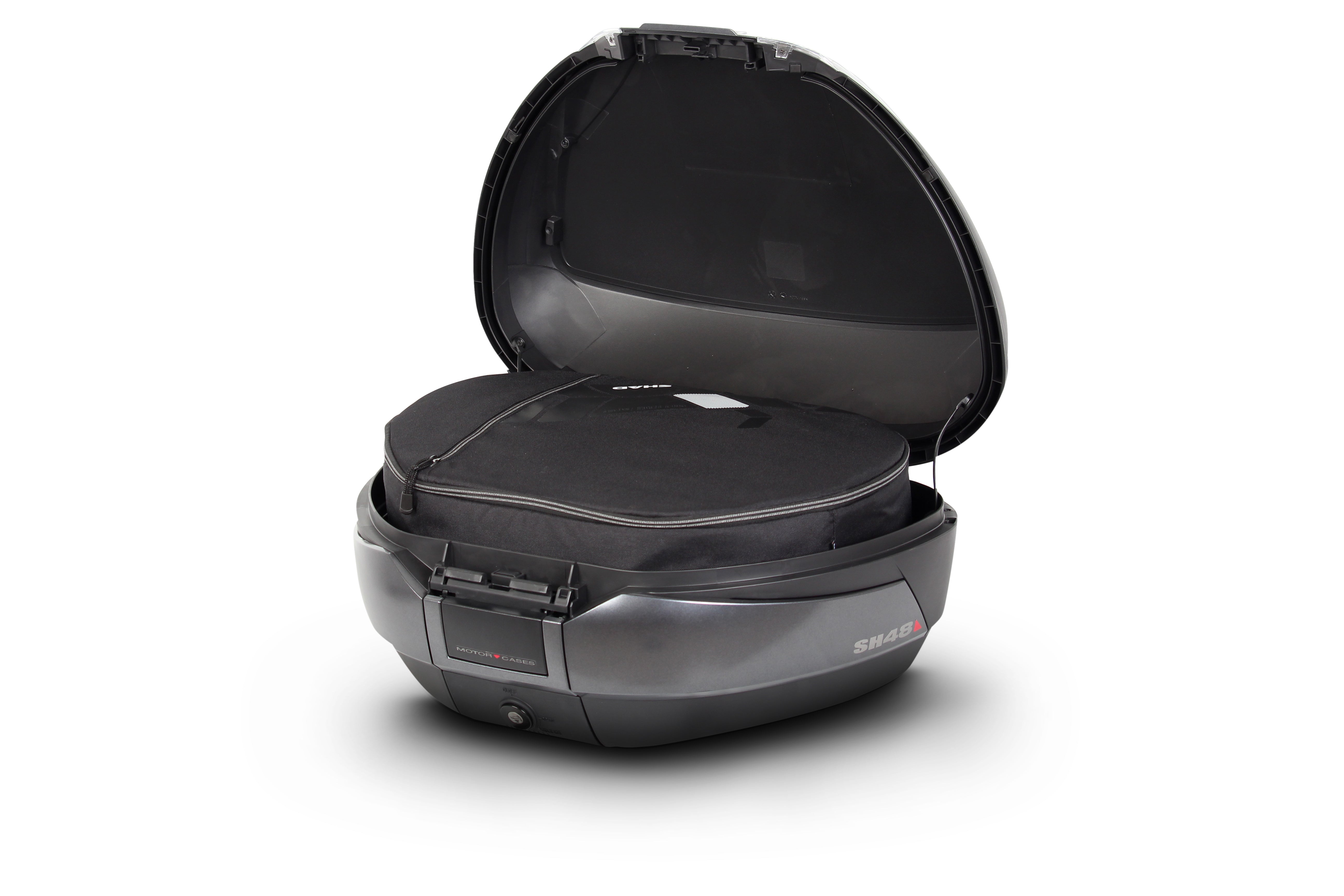Top Case SHAD SH48 Gris Foncé — Top Case Moto 48L Premium - LE PRATIQUE DU MOTARD