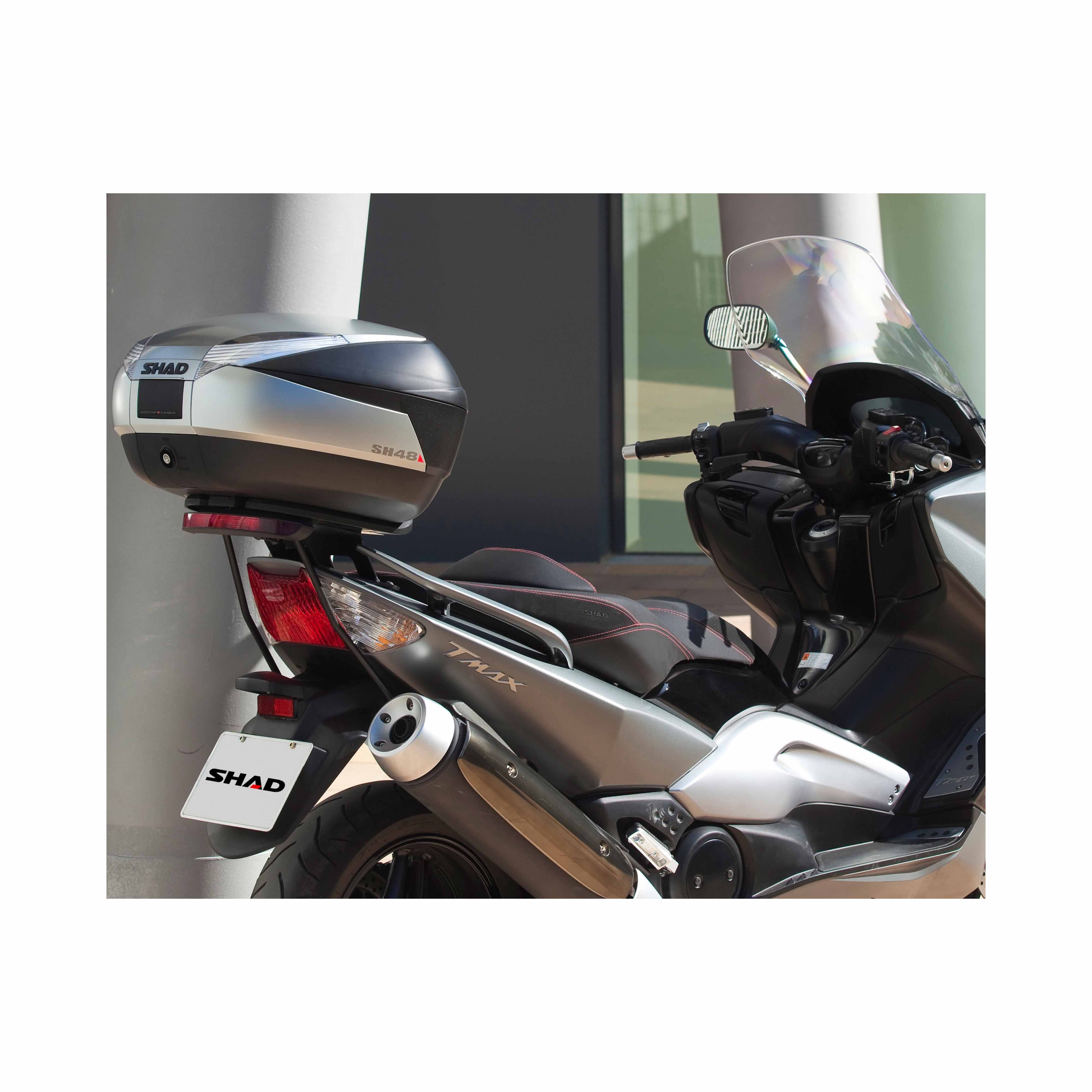 Top Case SHAD SH48 New Titanium — Top Case Moto 48L Finition Titanium - LE PRATIQUE DU MOTARD