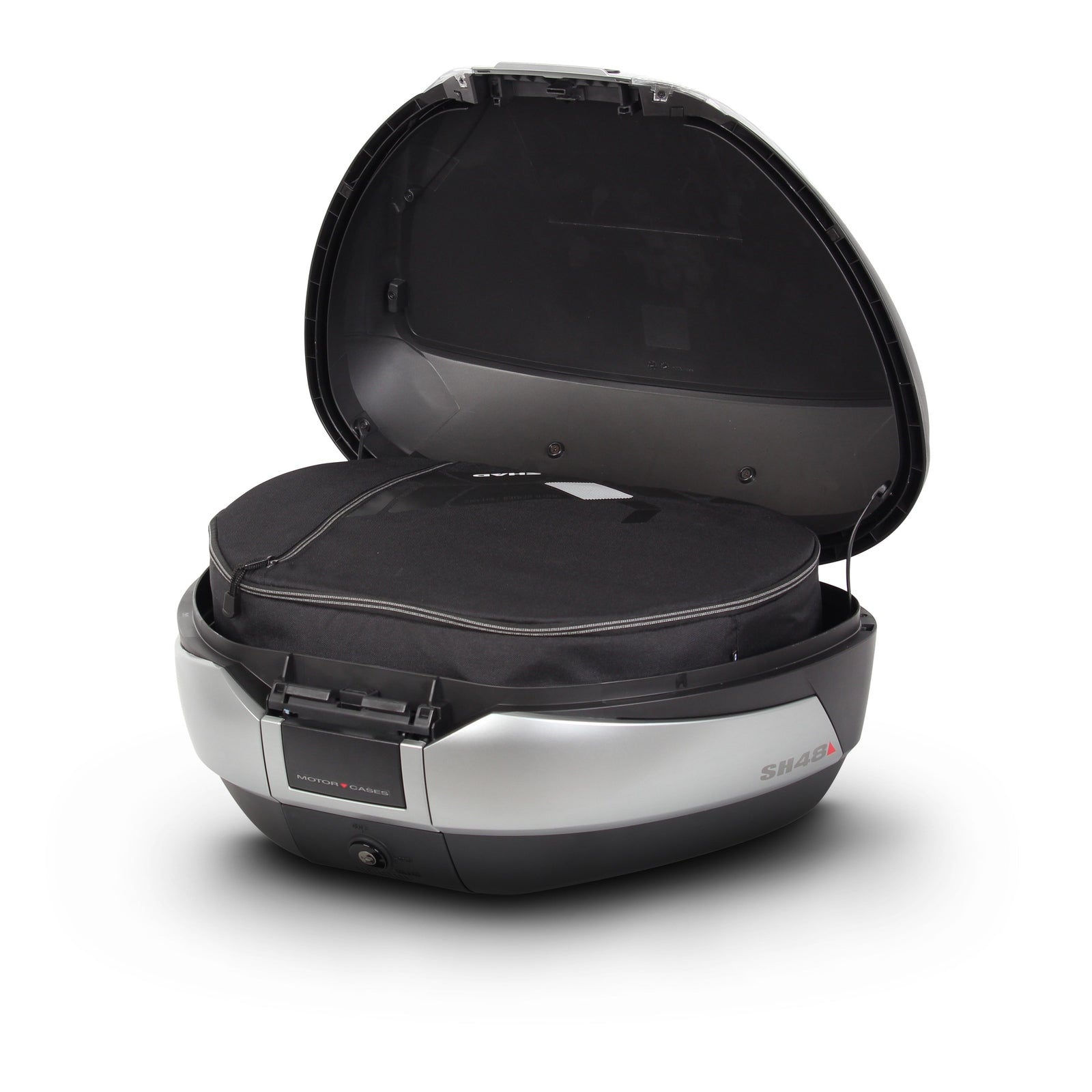 Top Case SHAD SH48 Titanium Carbon + Dosseret — Top Case Moto 48L Premium - LE PRATIQUE DU MOTARD