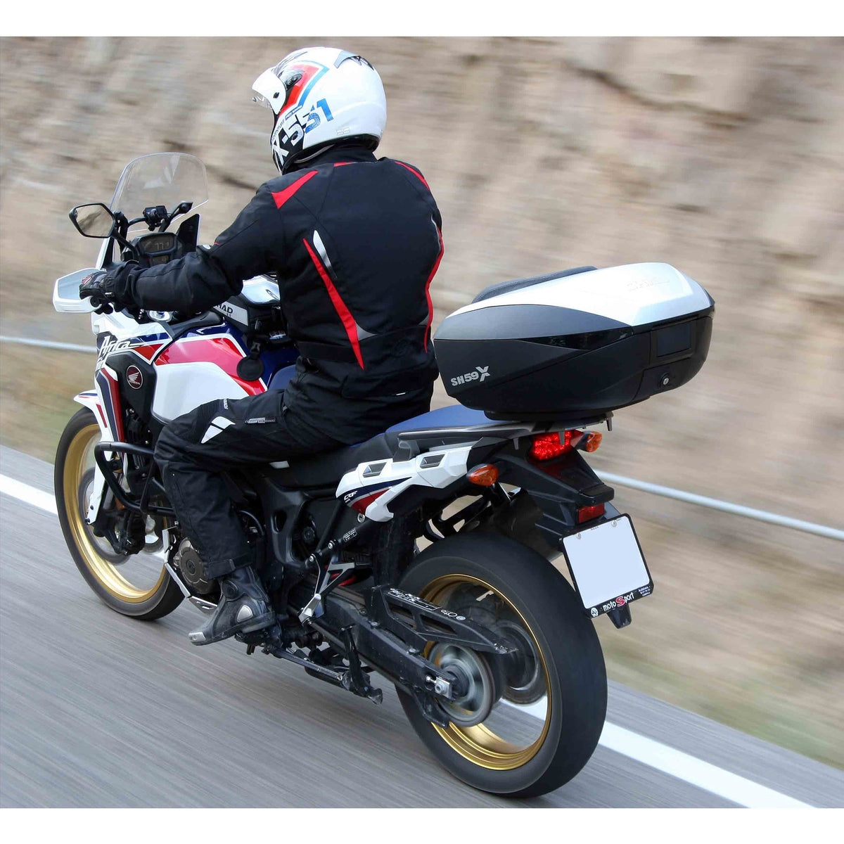 Top Case SHAD SH59X Aluminium — Top Case Extensible 59 - 68L Alu - LE PRATIQUE DU MOTARD