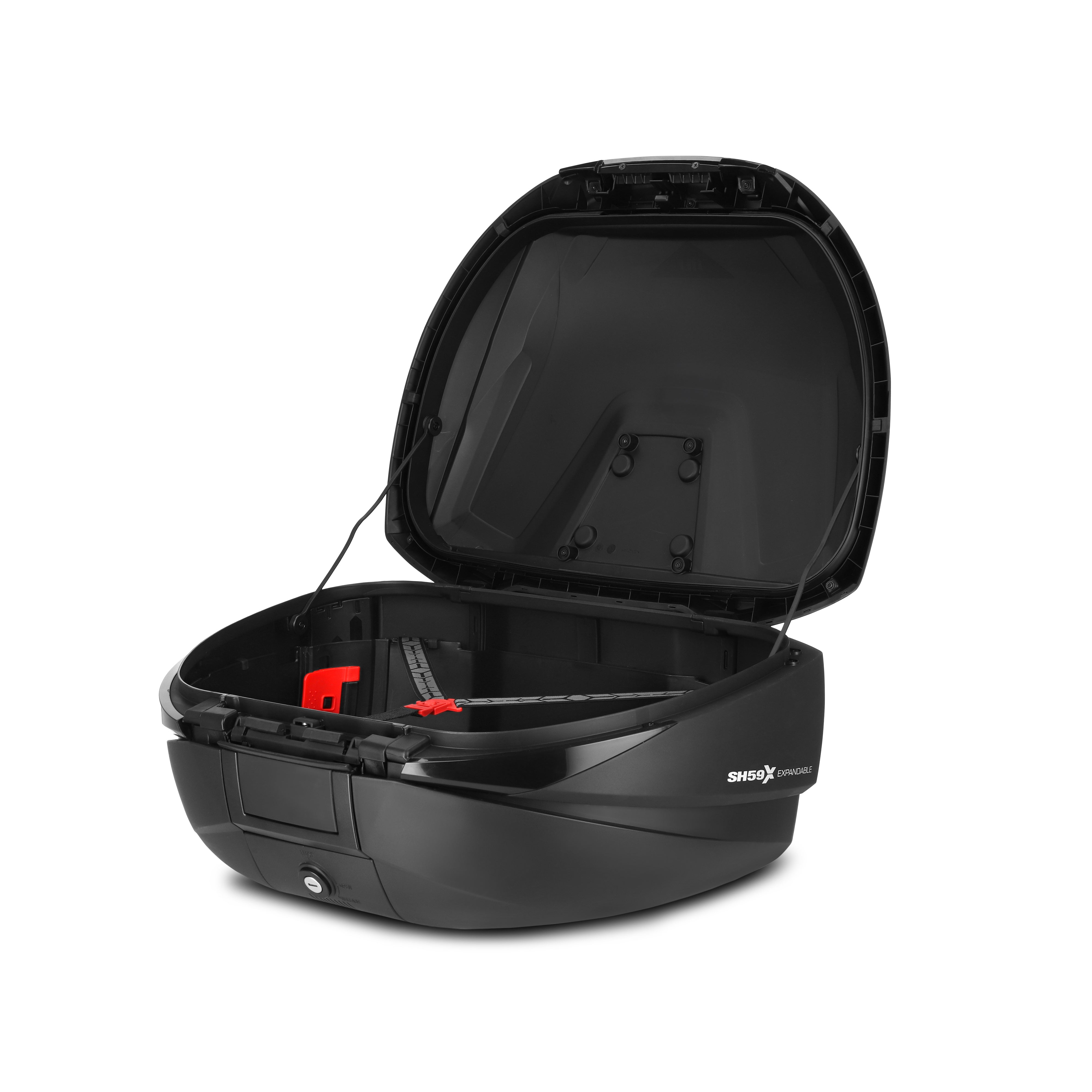 Top Case SHAD SH59X Aluminium — Top Case Extensible 59 - 68L Alu - LE PRATIQUE DU MOTARD