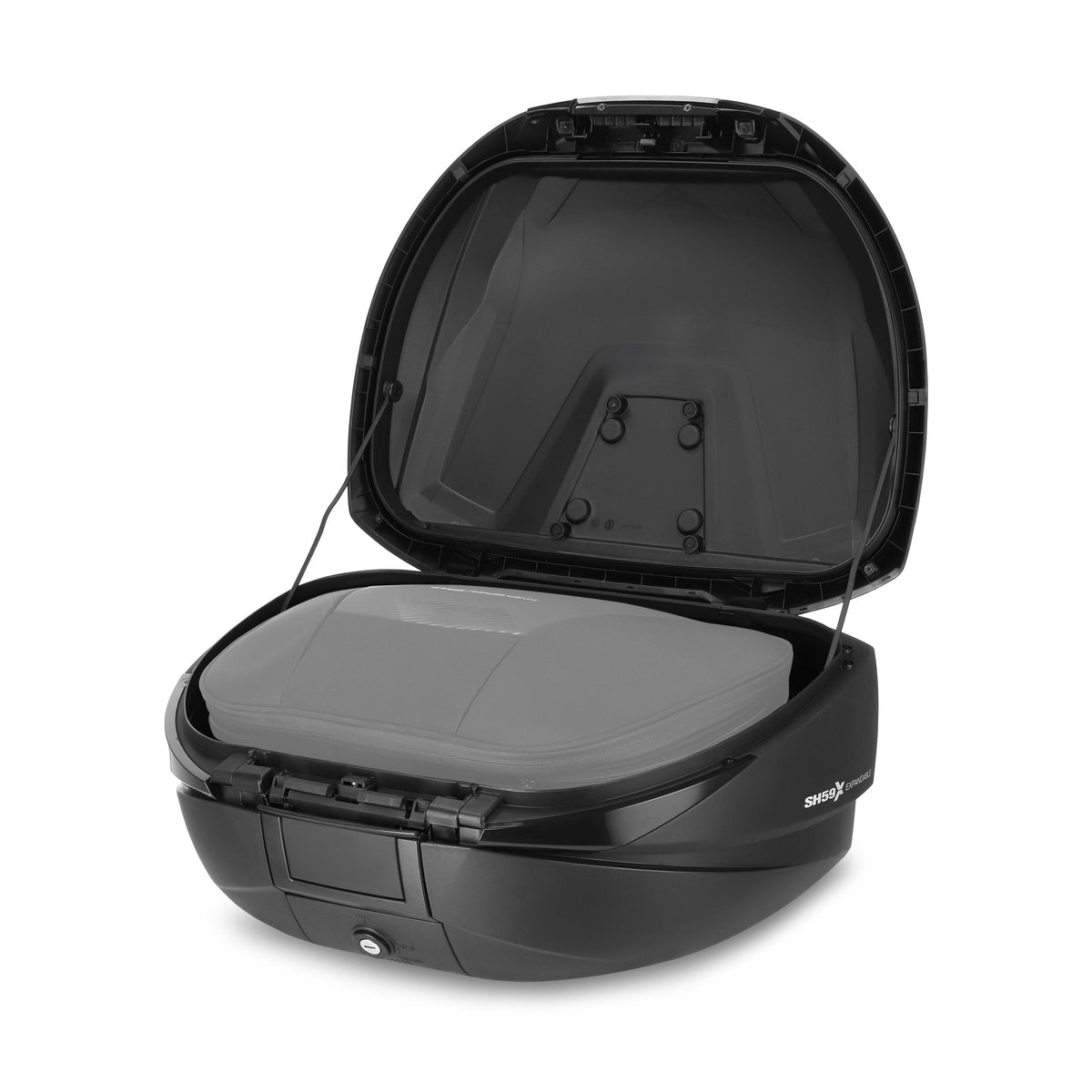 Top Case SHAD SH59X Aluminium — Top Case Extensible 59 - 68L Alu - LE PRATIQUE DU MOTARD