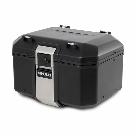 Top Case SHAD TR48 Terra Black Edition — Top Case Adventure Alu 48L Noir Mat - LE PRATIQUE DU MOTARD