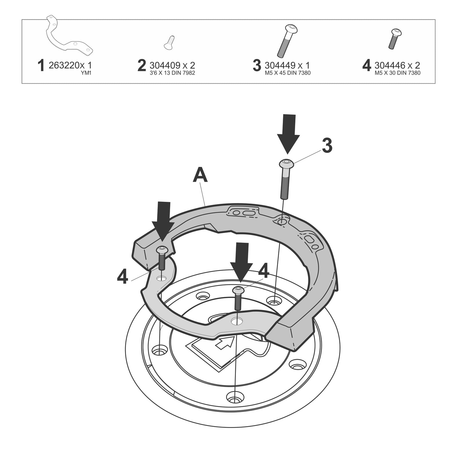 Fixation de Sacoche de Réservoir Click System Ducati / Kove / Mv Augusta / Macbor / Yamaha - LE PRATIQUE DU MOTARD