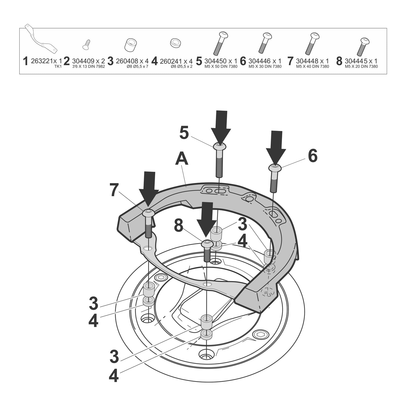 Fixation de Sacoche de Réservoir Click System Benda / Moto Guzzi / Voge - LE PRATIQUE DU MOTARD