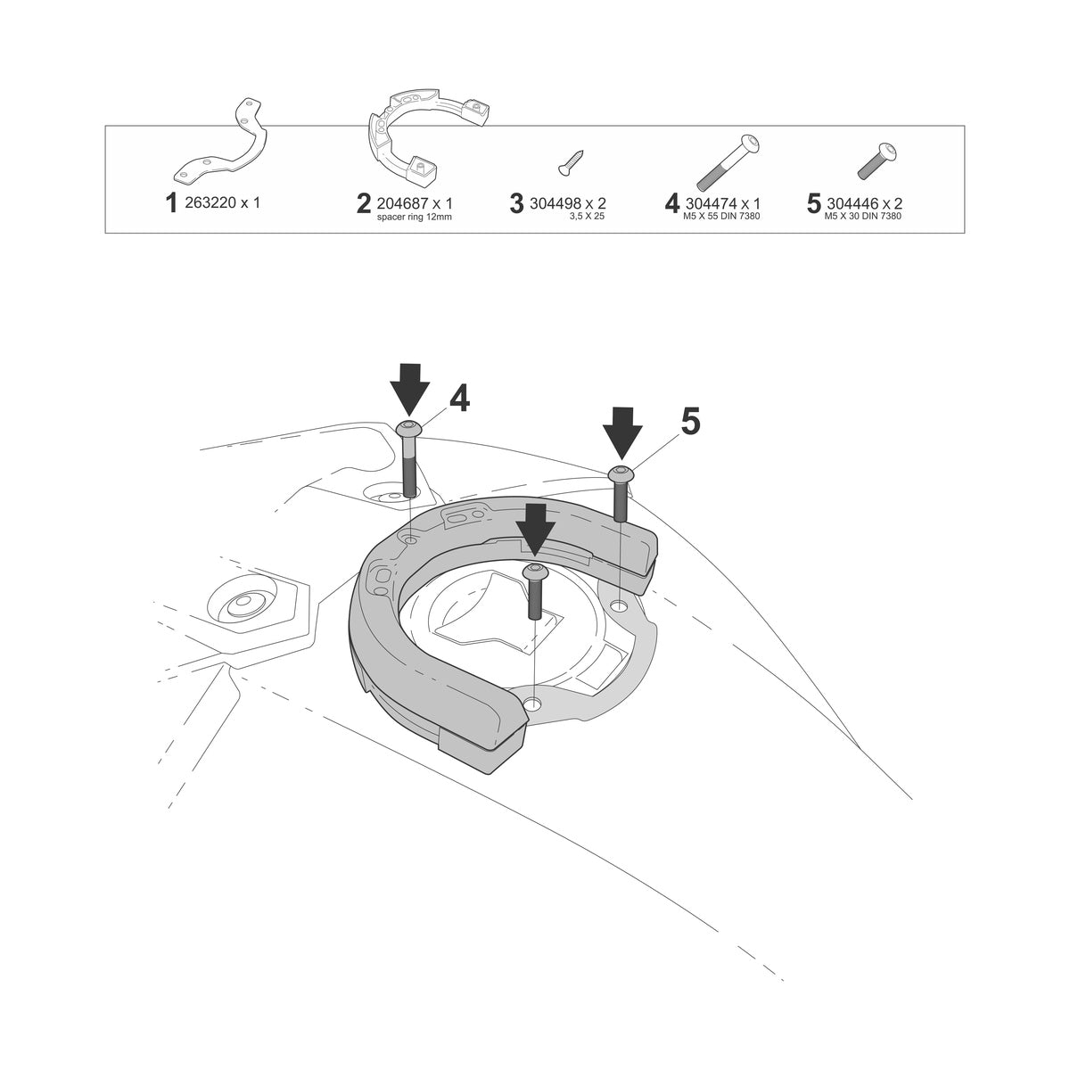 Fixation de Sacoche de Réservoir Click System Yamaha Tracer 9/GT - LE PRATIQUE DU MOTARD