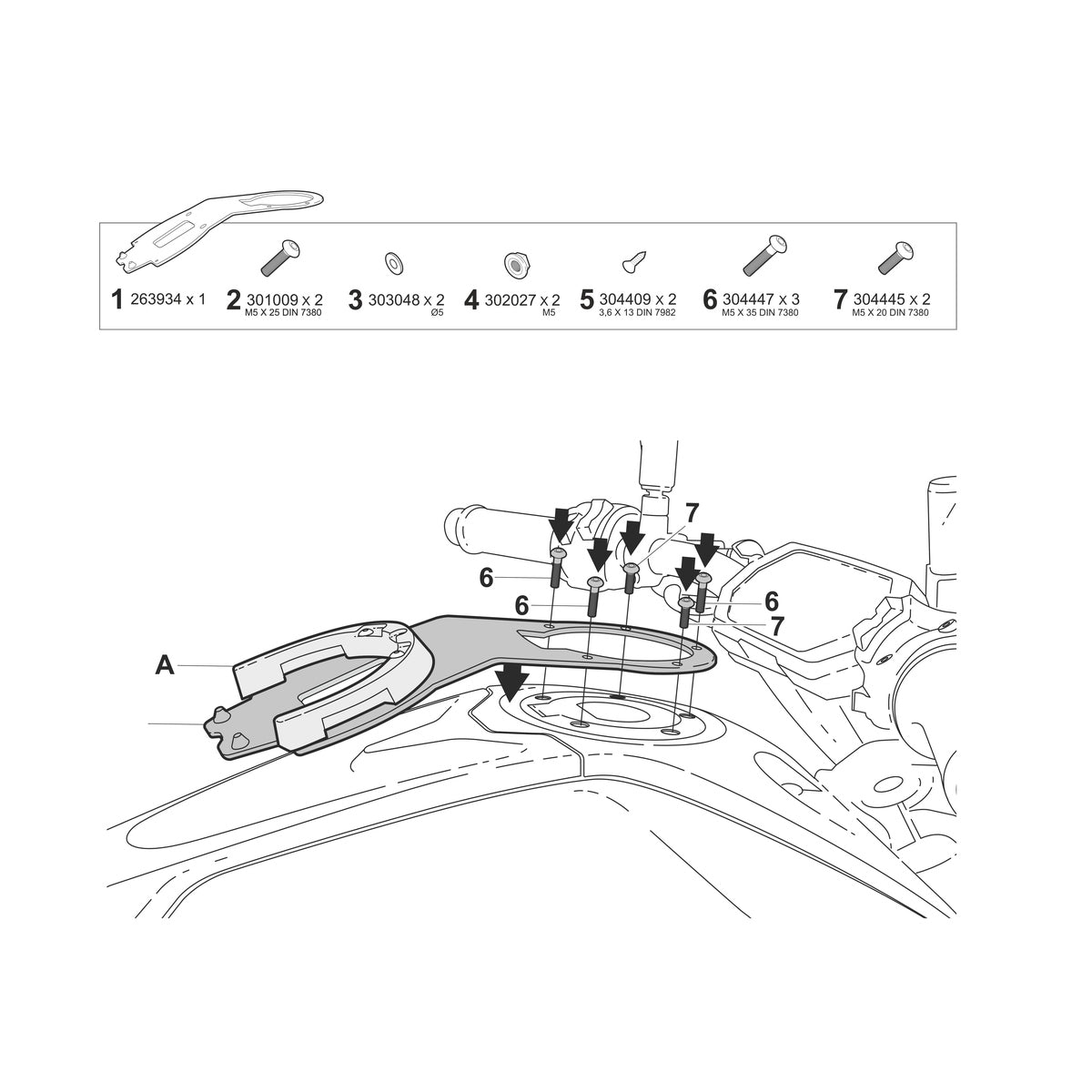 Fixation de Sacoche de Réservoir Click System Yamaha MT07 - LE PRATIQUE DU MOTARD