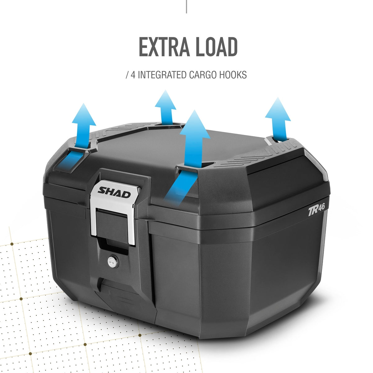 Top Case SHAD TR46 Terra — Top Case Adventure Aluminium 46L - LE PRATIQUE DU MOTARD