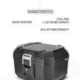 Top Case SHAD TR46 Terra — Top Case Adventure Aluminium 46L - LE PRATIQUE DU MOTARD