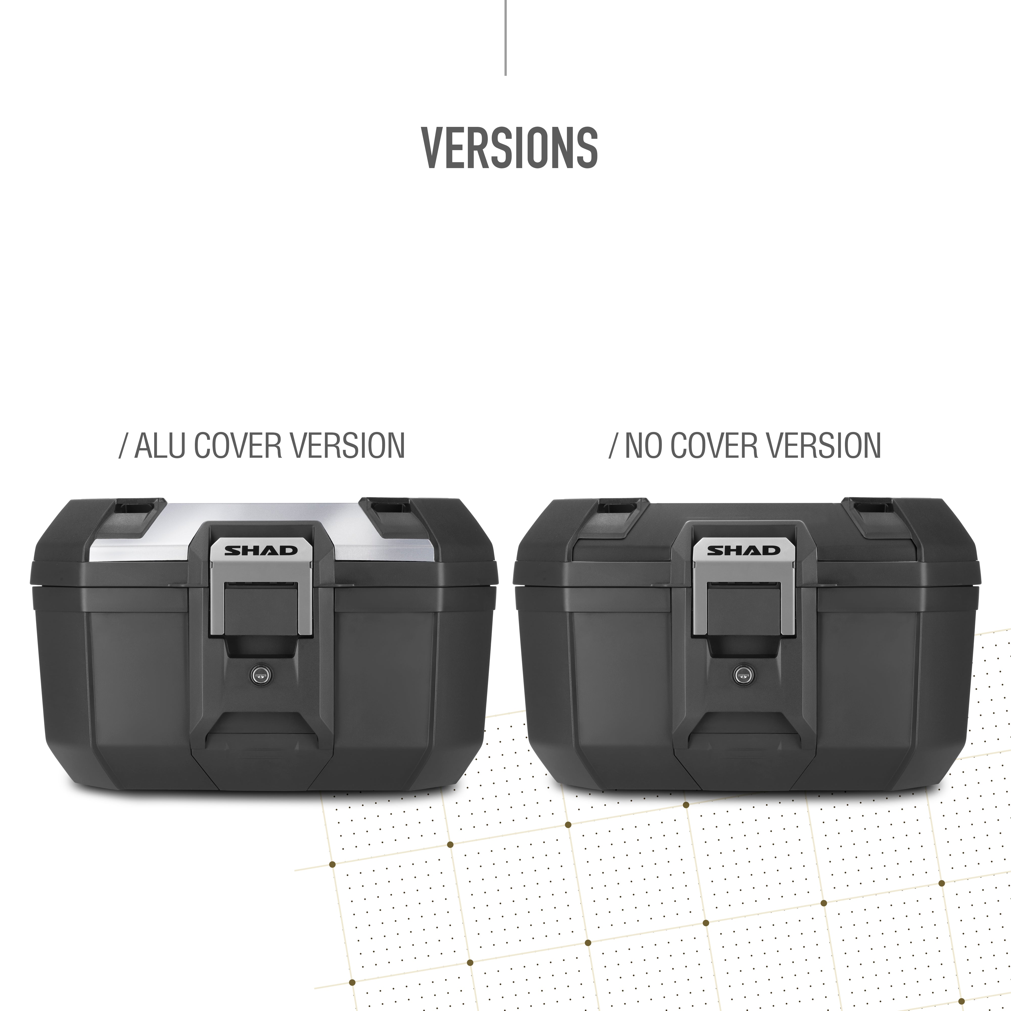 Top Case SHAD TR46 Terra Aluminium — Top Case Adventure Alu Poli 46L - LE PRATIQUE DU MOTARD