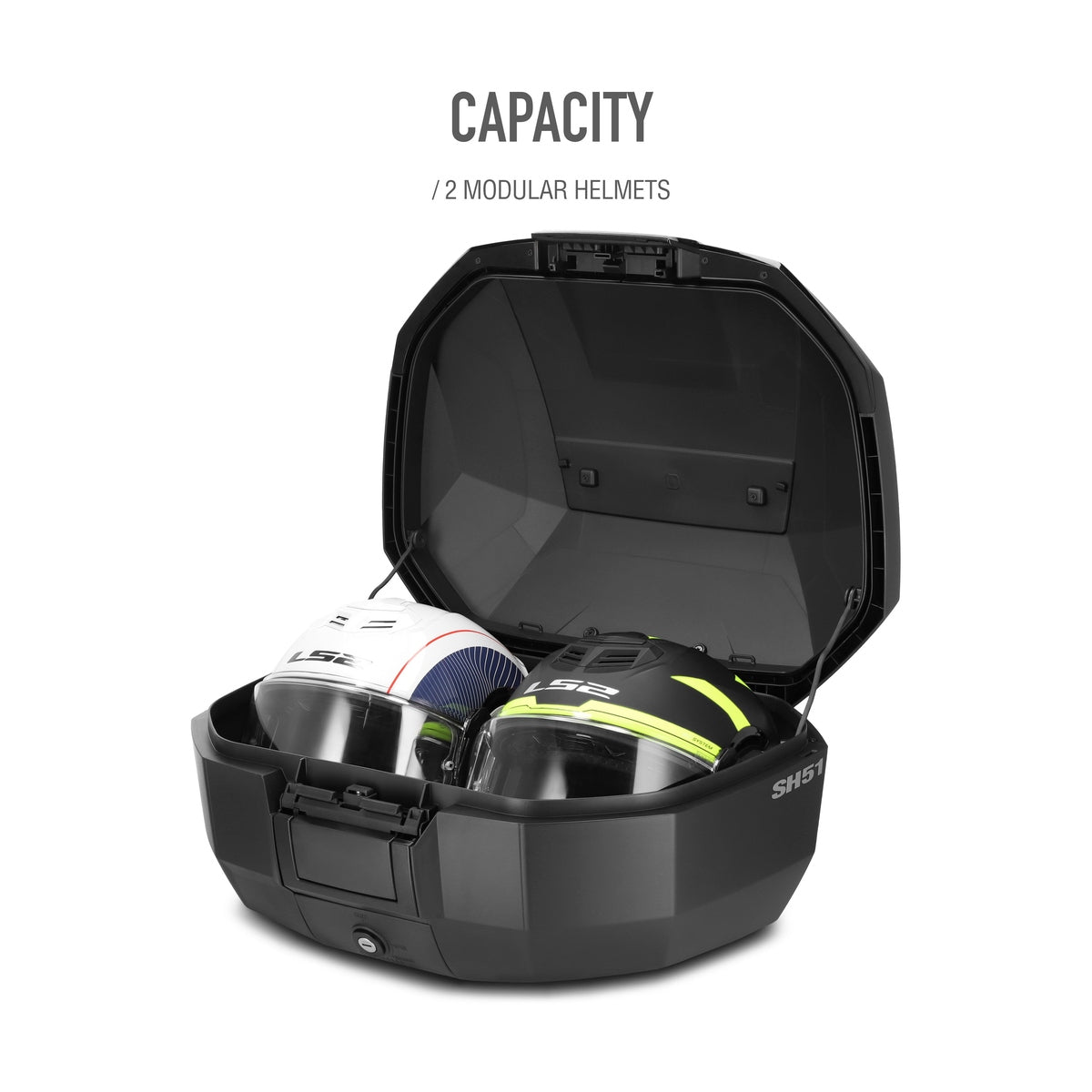 Top Case SHAD SH51 Aluminium — Top Case Moto 51L Grand Volume Alu - LE PRATIQUE DU MOTARD