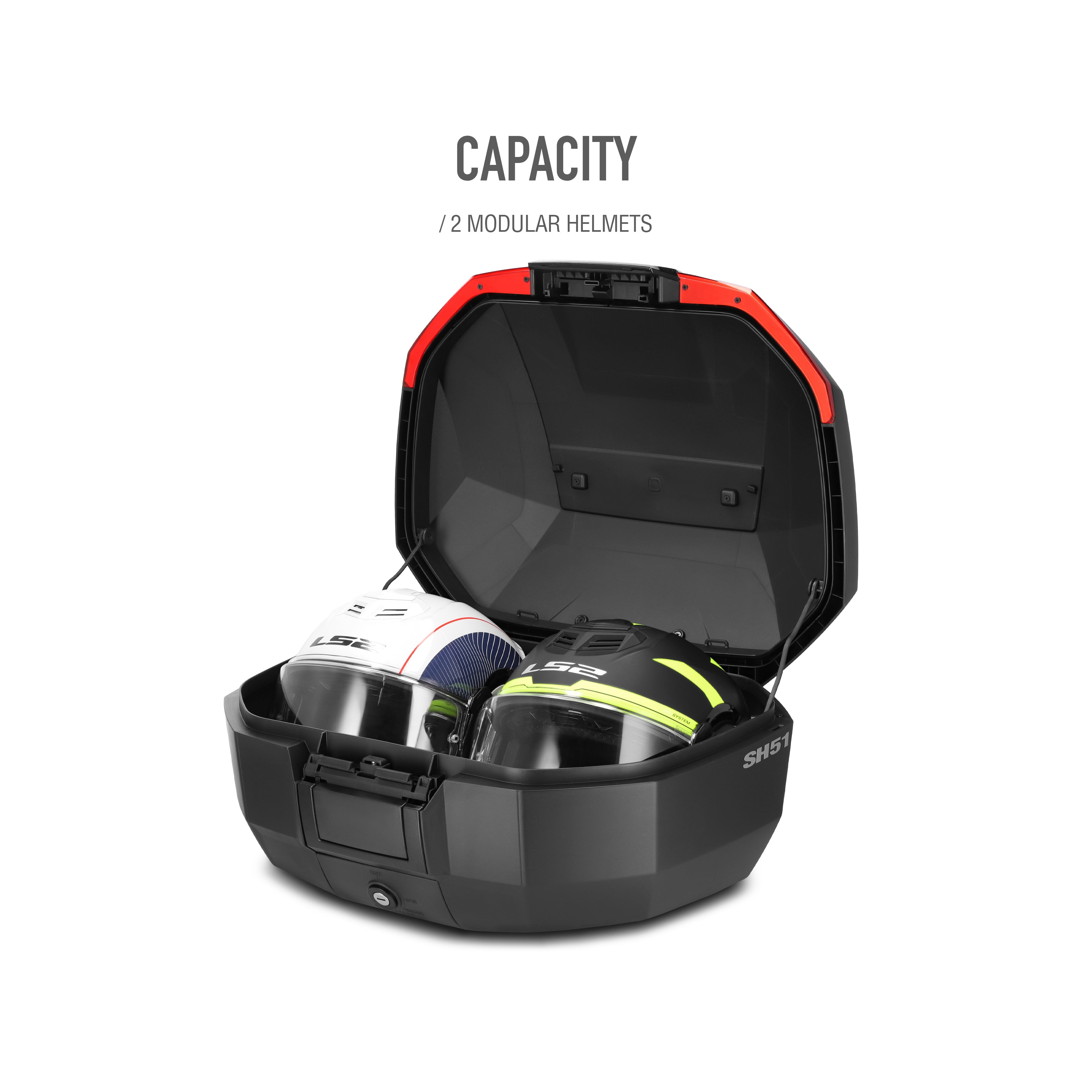 Top Case SHAD SH51 Carbon — Top Case Moto 51L Grand Volume Carbone - LE PRATIQUE DU MOTARD