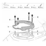 Fixation de Sacoche de Réservoir Click System Zontes F703/703RR - LE PRATIQUE DU MOTARD