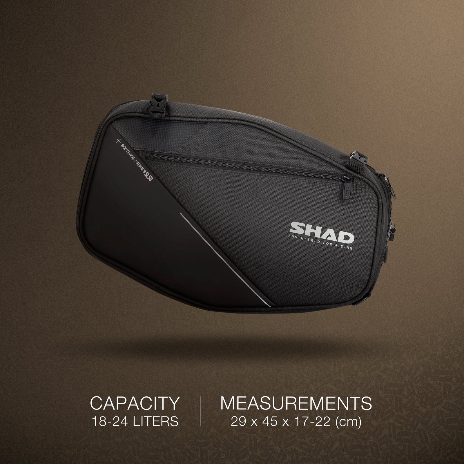 Sacoches Latérales SHAD SL58 — Paire Sacoches Souples Moto 2×16L - LE PRATIQUE DU MOTARD
