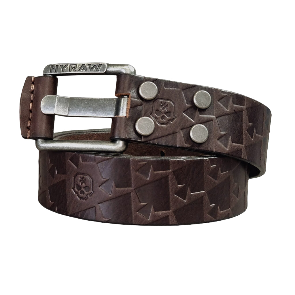 Ceinture cuir marron Brotherhood™ | Guitar Pick Holder™ - LE PRATIQUE DU MOTARD