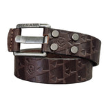 Ceinture cuir marron Brotherhood™ | Guitar Pick Holder™ - LE PRATIQUE DU MOTARD