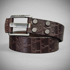 Ceinture cuir marron Brotherhood™ | Guitar Pick Holder™
