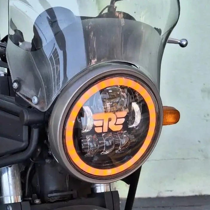 Phare LED moto Royal Enfield - LE PRATIQUE DU MOTARD