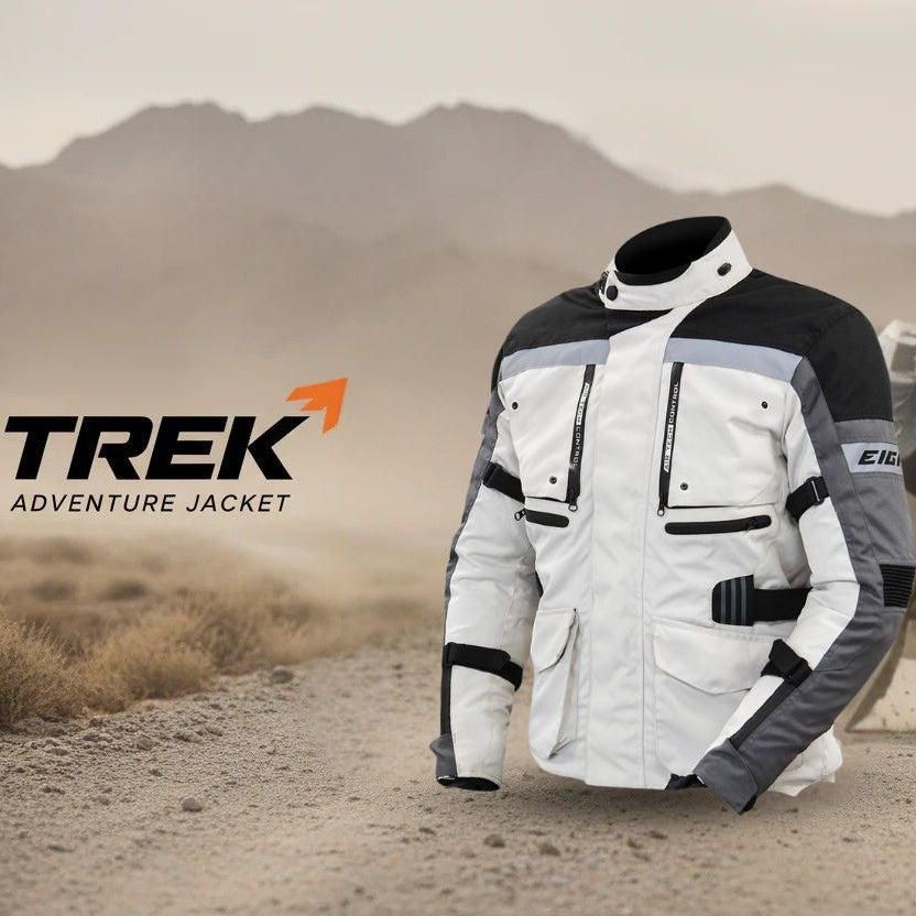 Blouson Moto TREK Toutes Saisons - Homologué CE - Étanche et Ventilé - Sable/Noir - LE PRATIQUE DU MOTARD