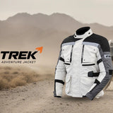 Blouson Moto TREK Toutes Saisons - Homologué CE - Étanche et Ventilé - Sable/Noir - LE PRATIQUE DU MOTARD