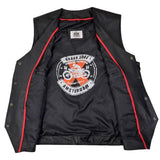 Gilet Cuir Biker — Lacets Latéraux | 100% Cuir Vachette | Urban Rebel™ - LE PRATIQUE DU MOTARD
