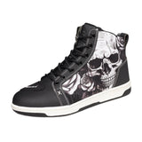 Basket Moto Skull & Roses Montante | URBANDARK™ - LE PRATIQUE DU MOTARD