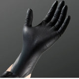Gants Nitrile Noir ultra résistant – 8 Mil, Texture Diamant, Jetables - LE PRATIQUE DU MOTARD