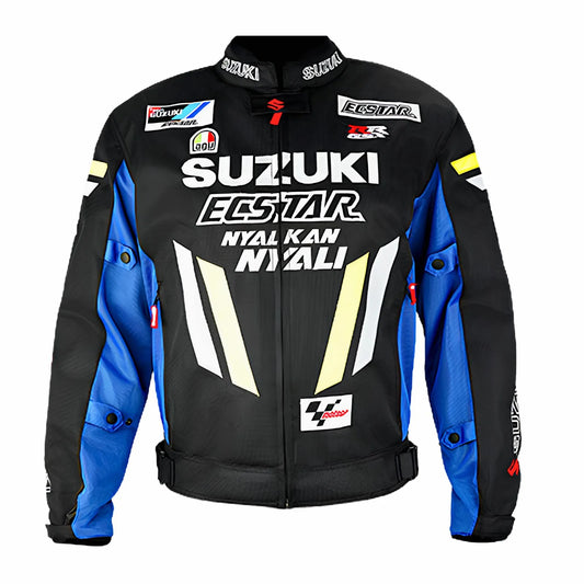 Blouson moto été | Suzuki Bleu et noir - LE PRATIQUE DU MOTARD