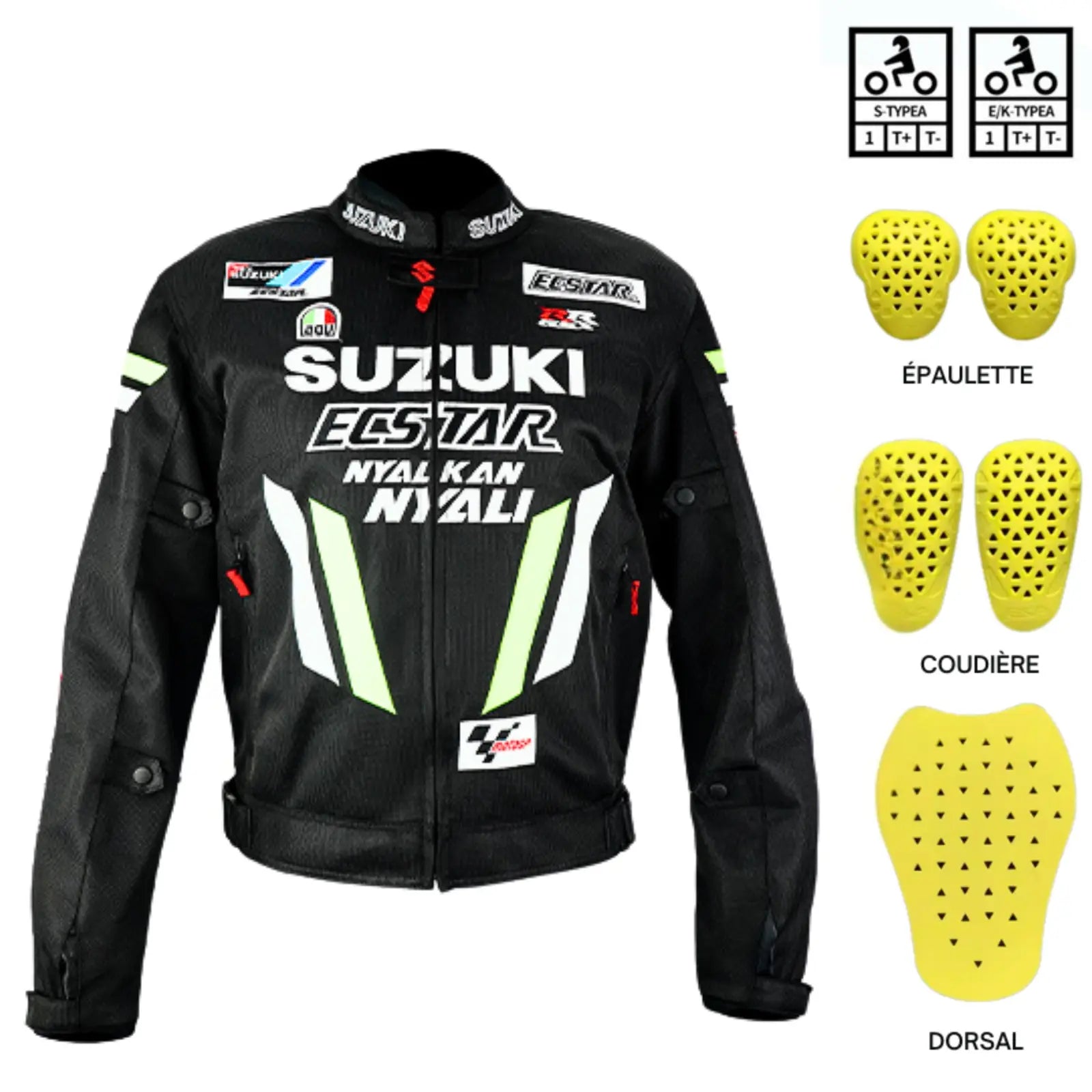 Blouson Moto Été | Suzuki Racing Team Noir - LE PRATIQUE DU MOTARD
