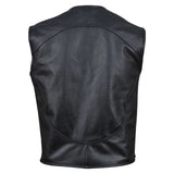 Gilet cuir vachette biker custom sans manche — fermeture latérale extension — Le Pratique du Motard