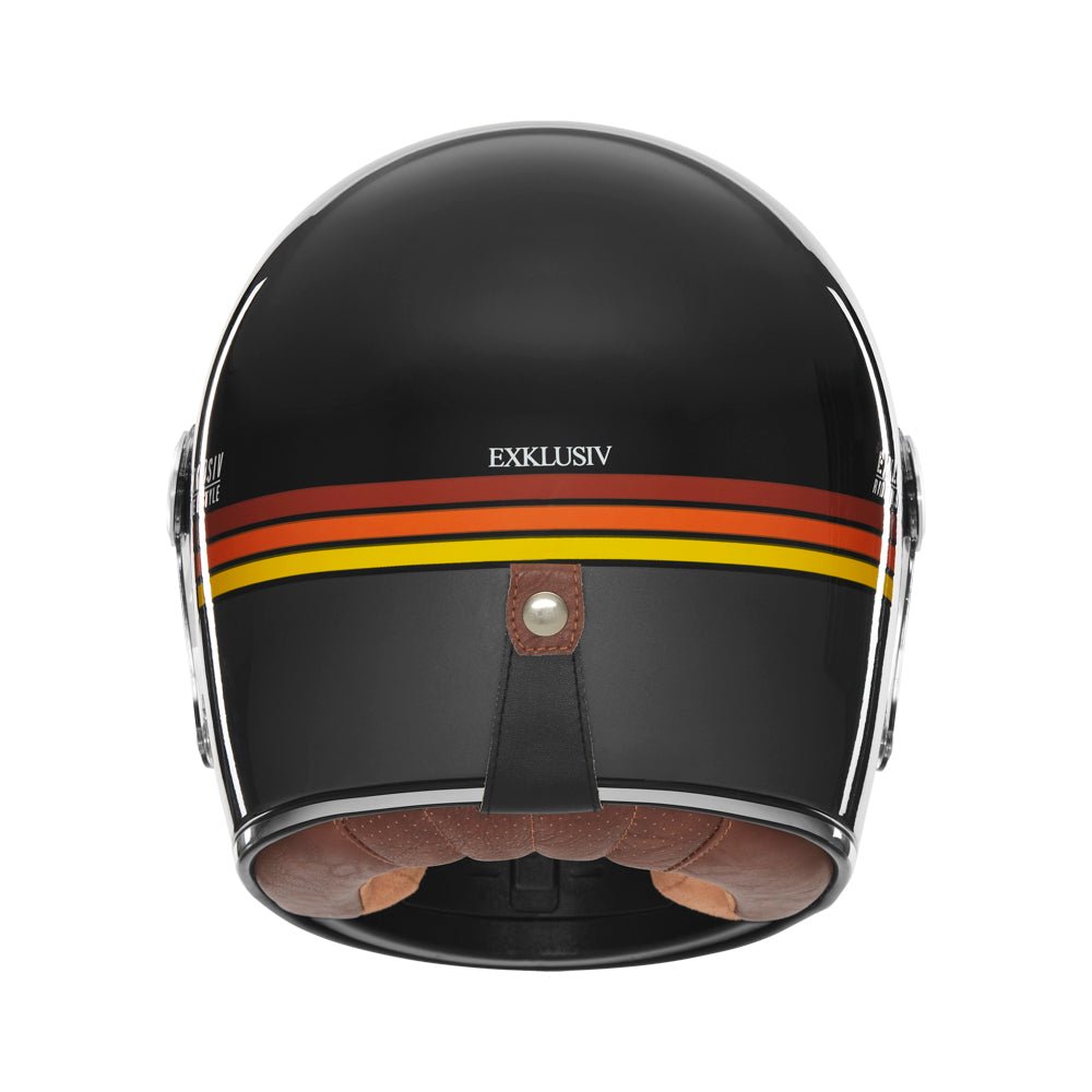 Casque Intégral Duke II Flat Noir Mat/Rouge/Orange/Jaune — EXKLUSIV - LE PRATIQUE DU MOTARD