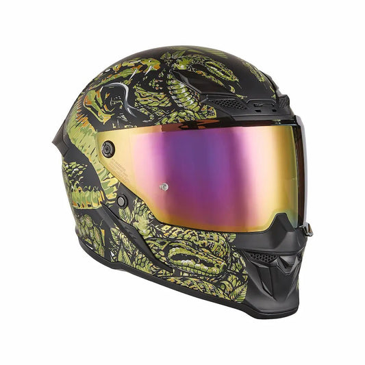 Casque Intégral Goliath Mythology Noir Mat/Or — EXKLUSIV - LE PRATIQUE DU MOTARD