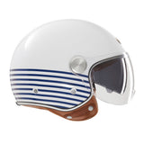 Casque Jet Smart II Marina Blanc/Bleu — EXKLUSIV - LE PRATIQUE DU MOTARD