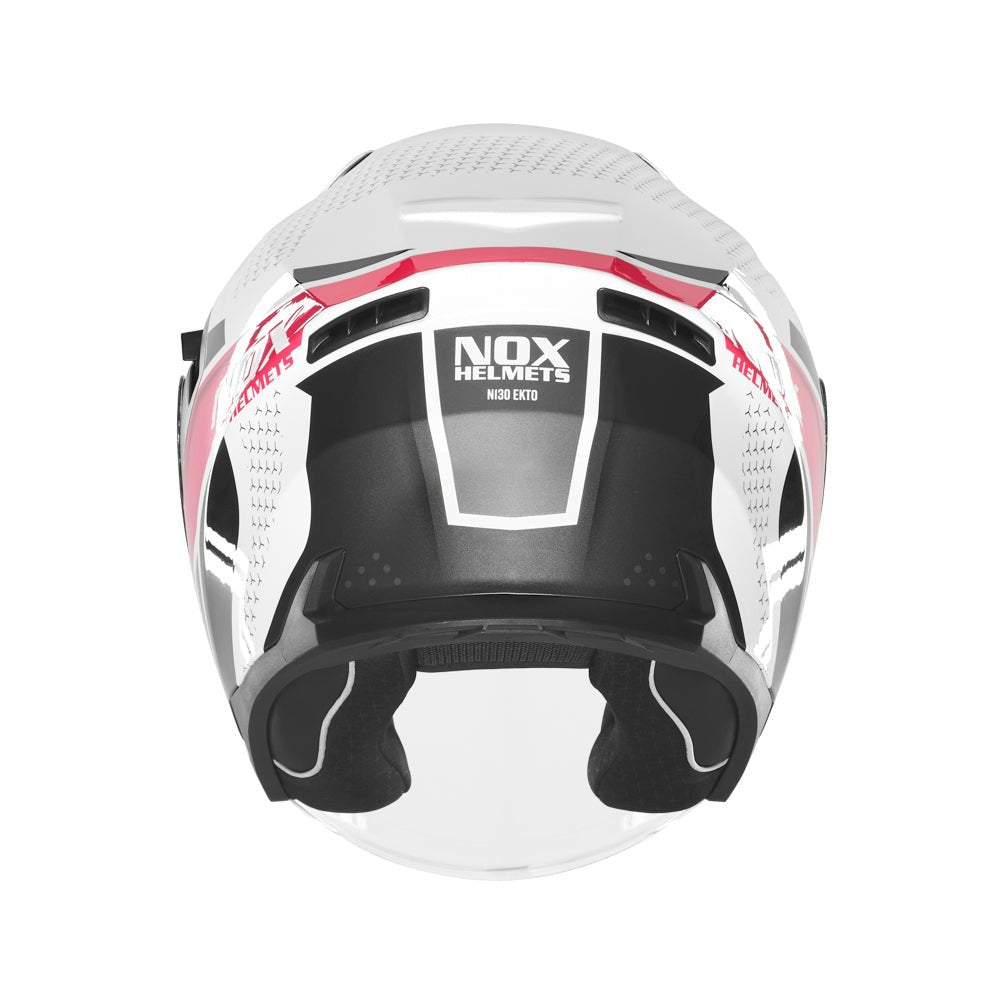Casque Moto Jet N130 Ekto Blanc Rose | NOX - LE PRATIQUE DU MOTARD